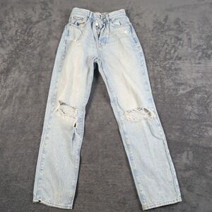 Pac Sun Dad Jean SZ 25 Button Up Straight Leg